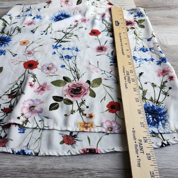 Pink Rose Vintage Floral Tank Top Women’s S White Flowy Boho Cami - Picture 6 of 7